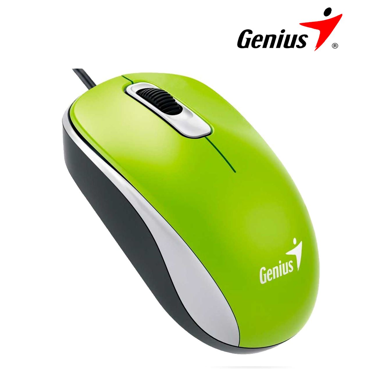 MOUSE GENIUS DX-110 USB OPTICO 1000 DPI GREEN