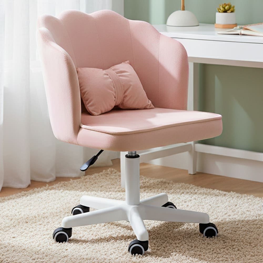 Silla Giratoria de Escritorio Oficina Q1 Rosada Buckingham-Niña