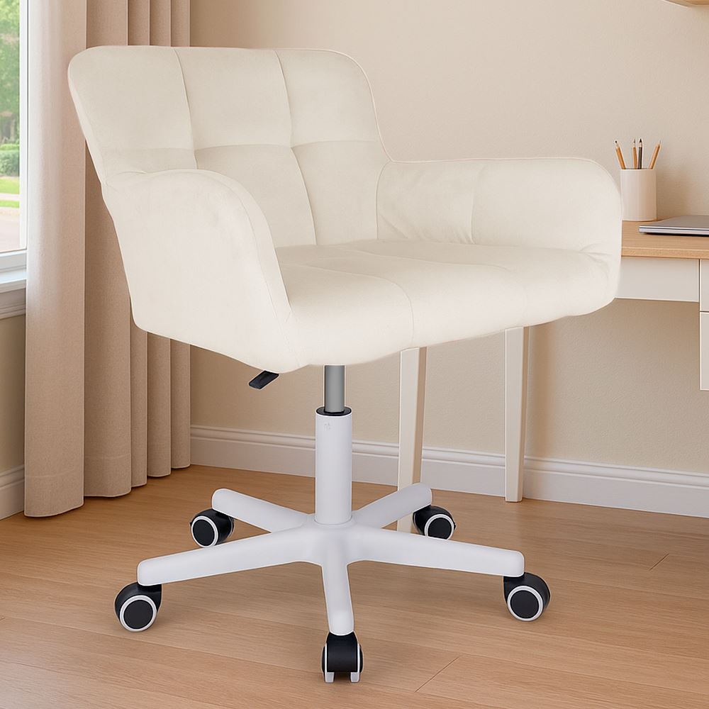 Silla Giratoria de Escritorio Oficina Buckingham Curve Blanca