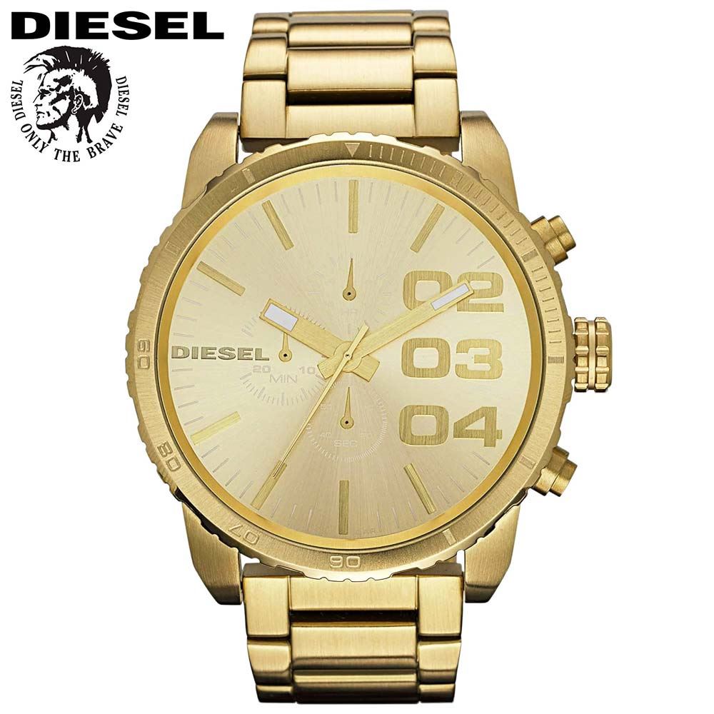 Reloj Diesel Double Down DZ4268 Cronometro Acero Inoxidable Dorado