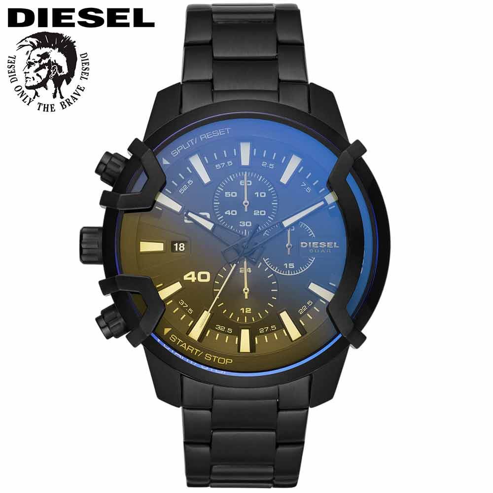 Reloj Diesel Griffed DZ4529 Fecha Cronómetro Acero Inoxidable Negro Cristal Iridiscente