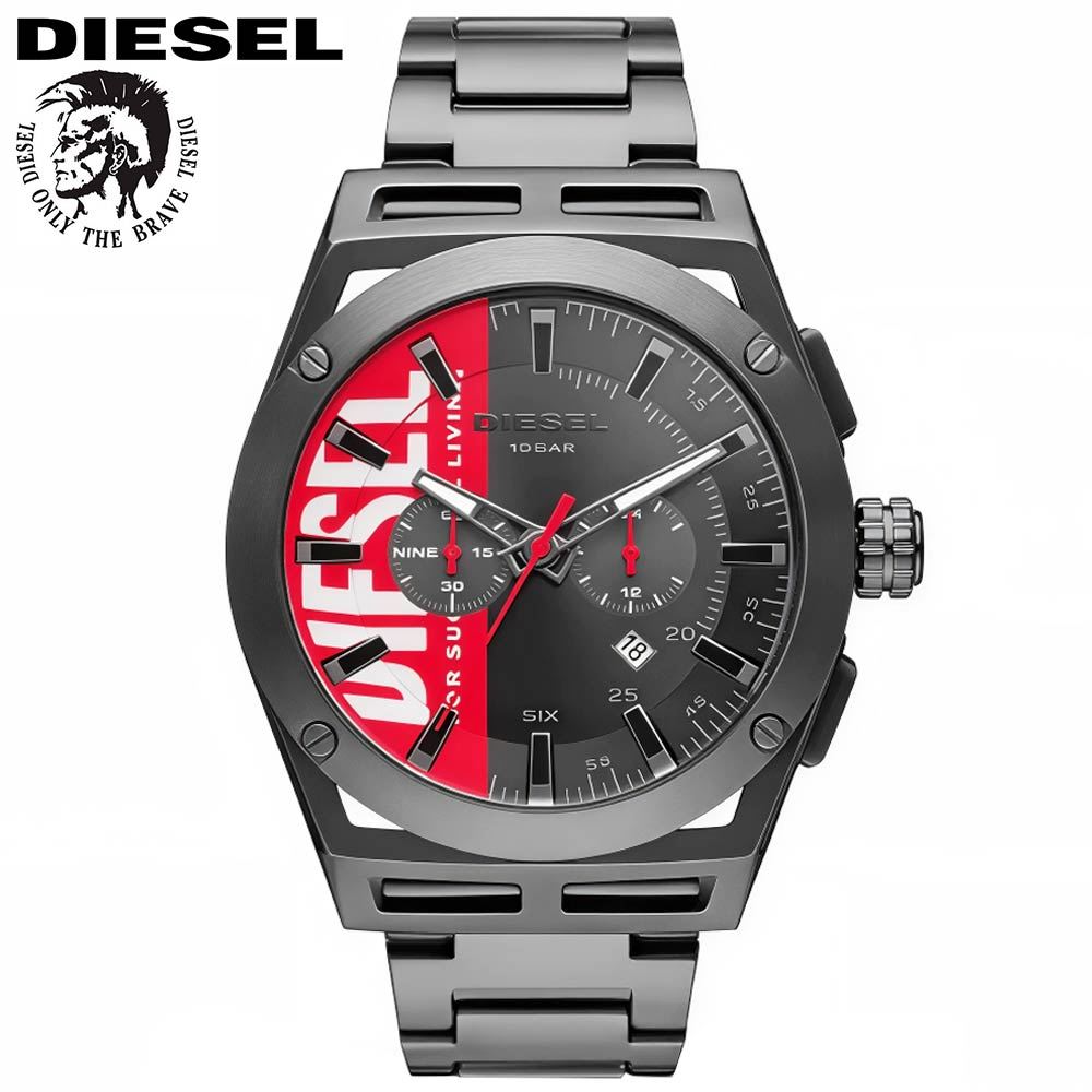 Reloj Diesel Timeframe DZ4598 Fecha Cronómetro Acero Inoxidable Gunmetal