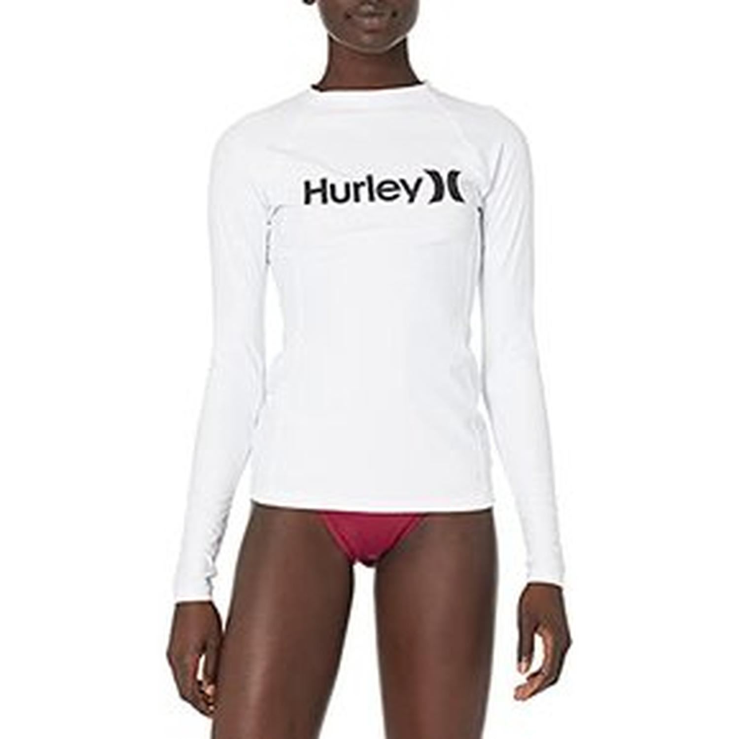 Licra Rashguard De Manga Larga Para Mujer Hurley - Blanco