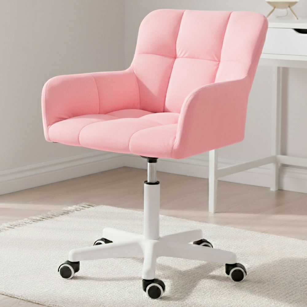 Silla Giratoria de Escritorio Oficina Buckingham Curve Rosado para Niña