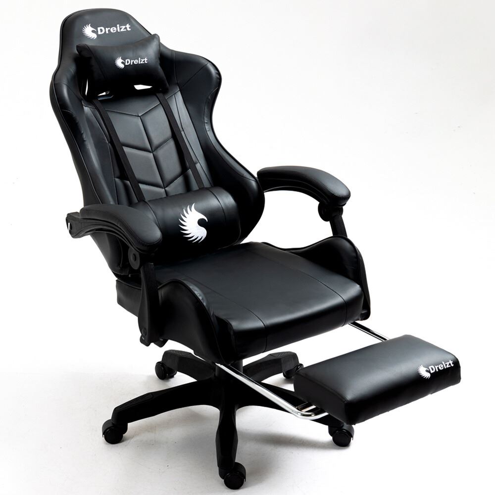 Silla Gamer Ergonómica Dreizt Shine Series Negro Posapies Reclinable