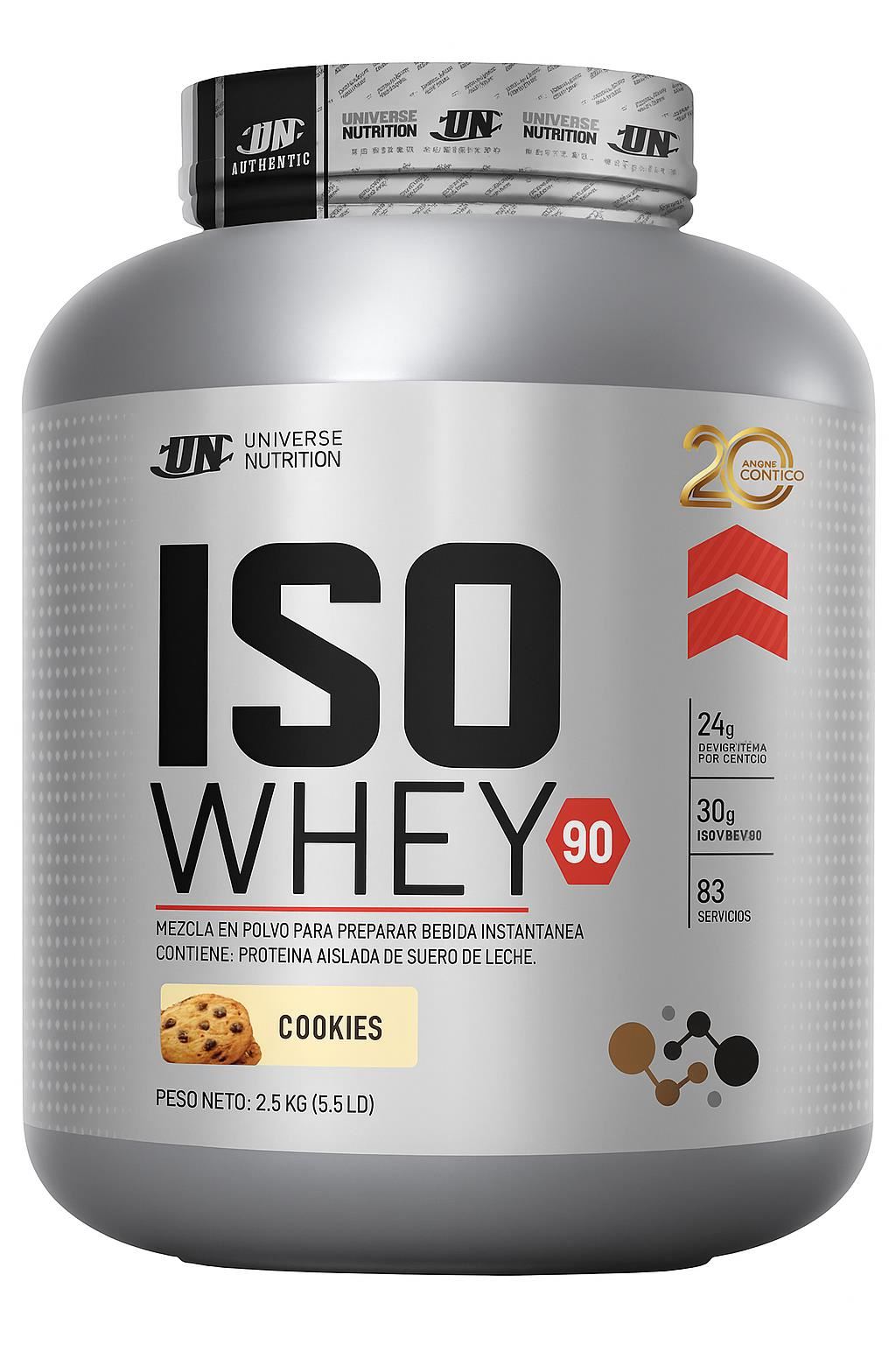 ISO WHEY 90 2.5 KG - PROTEÍNA ISOLATE COOKIES