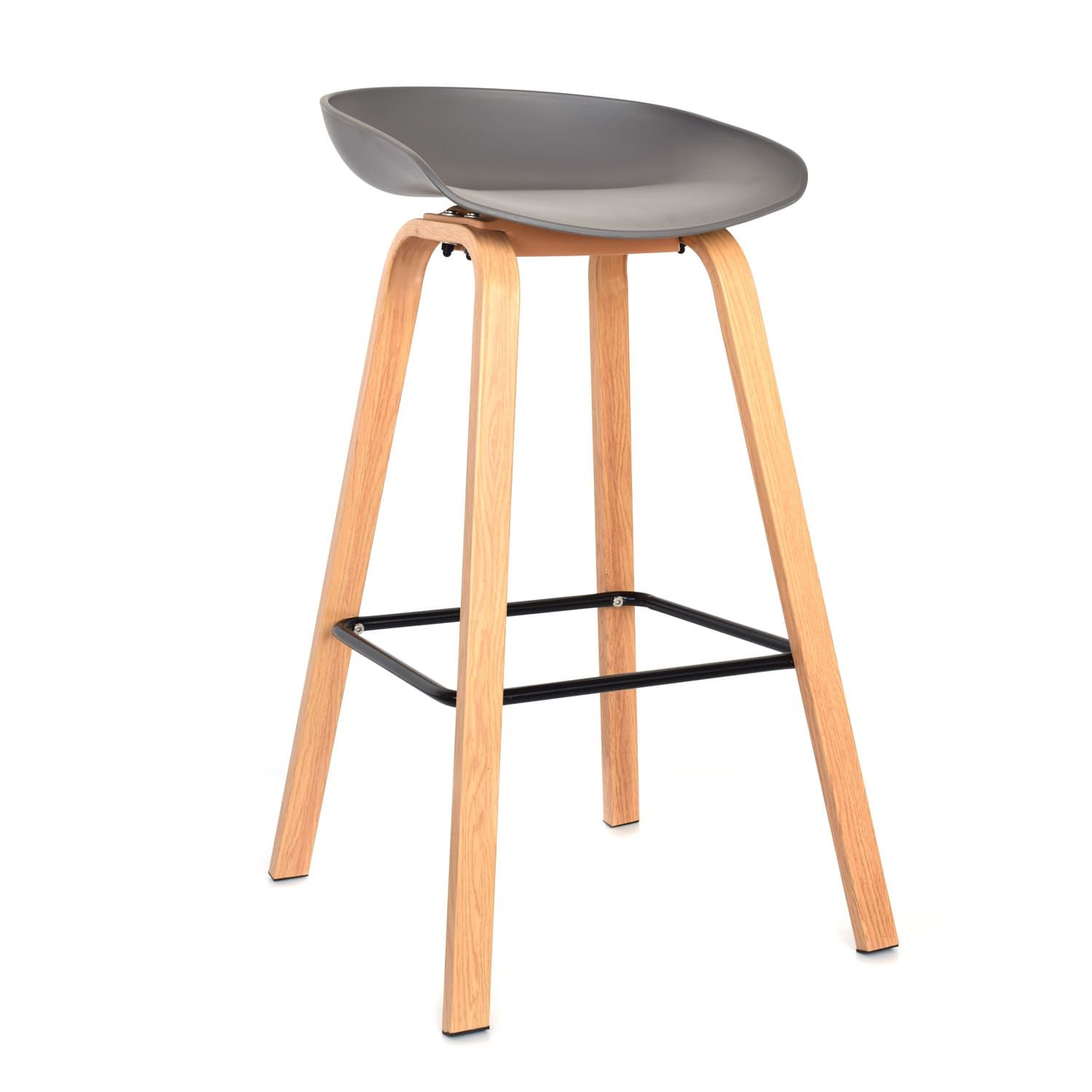 Banco Fijo Para Bar Misuri Polipropileno/Metal Gris Claro Ofideas