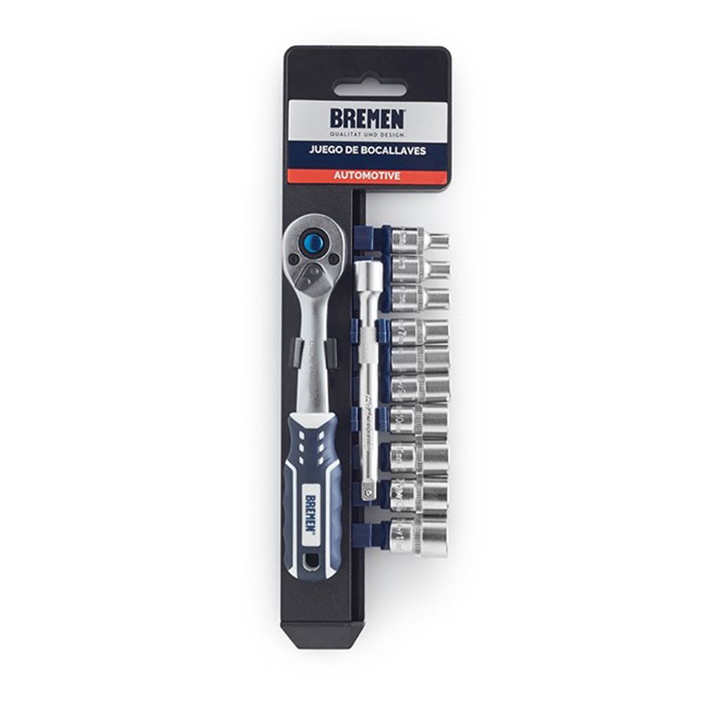 Set de Dados Milimétricos Hex 1/2" x 12 Piezas Bremen 6658