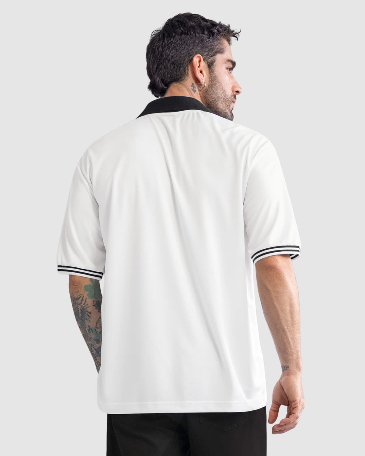 Camiseta tipo polo oversized para hombre
