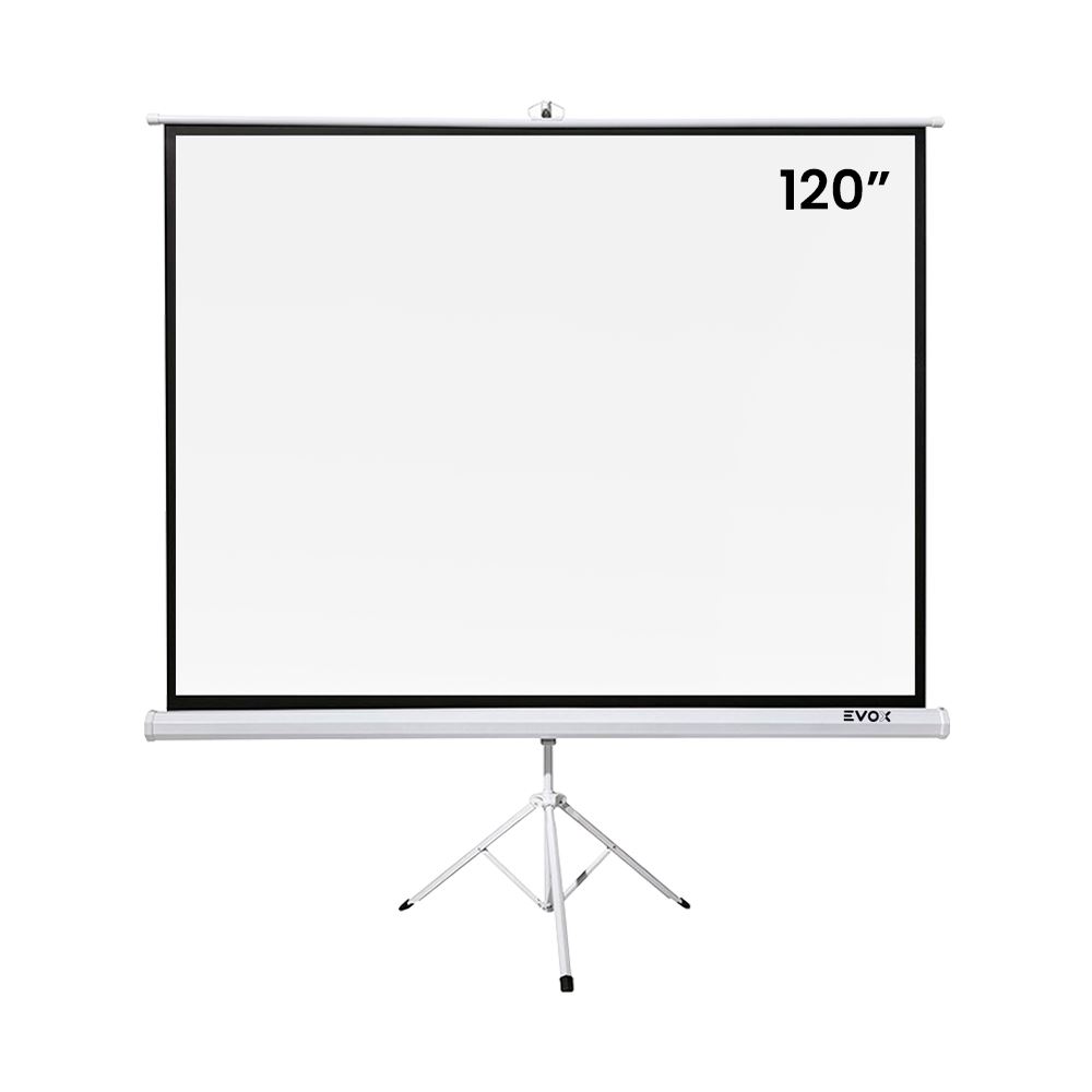 Ecran Pantalla para Proyector 120" con Trípode Blanco Mate