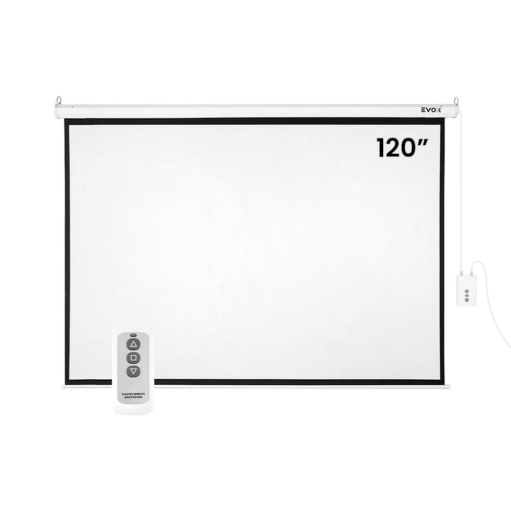 Ecran Eléctrico Pantalla Retráctil para Proyector 120″