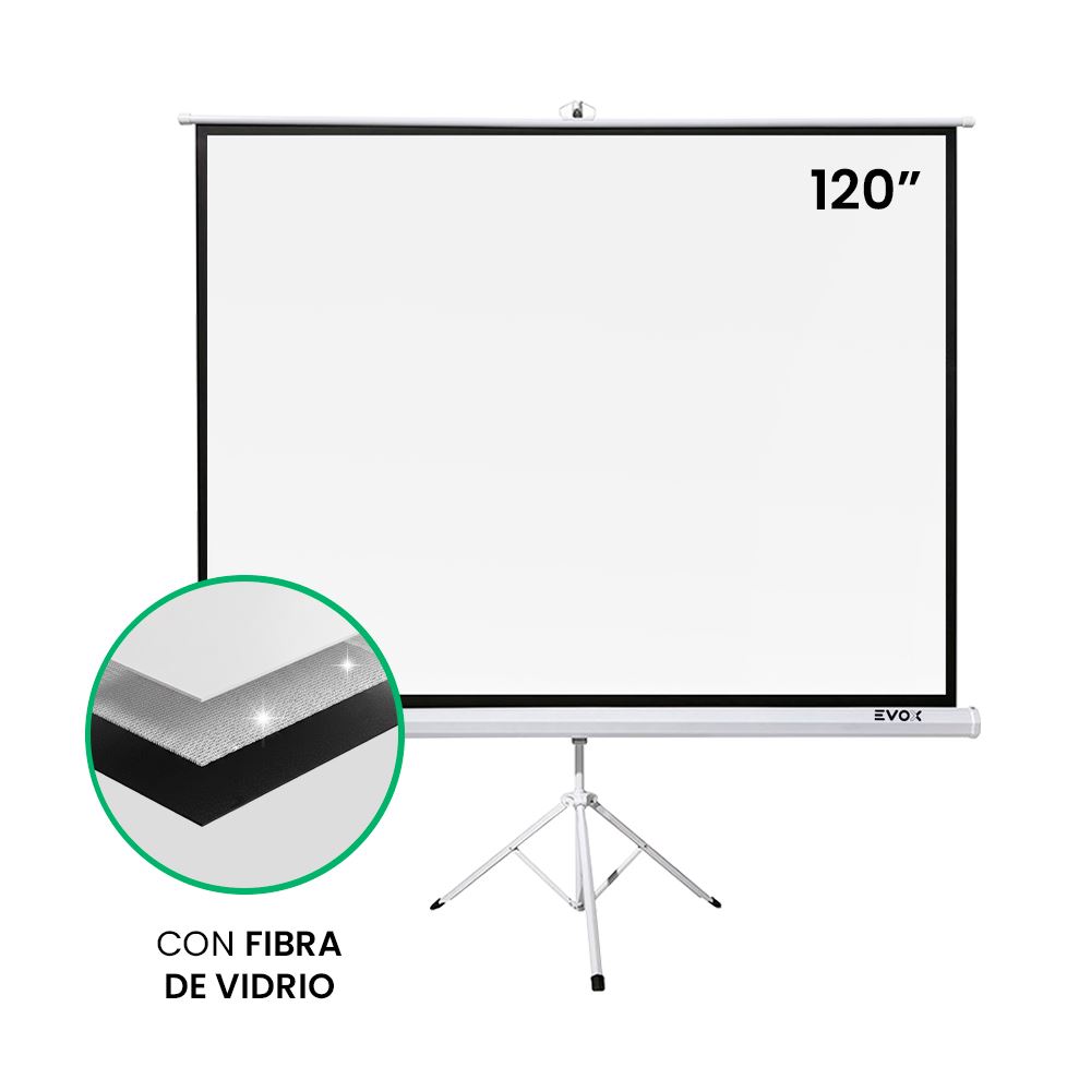 Ecran Evox con Trípode Fibra de Vidrio 120″ (240x180cm)