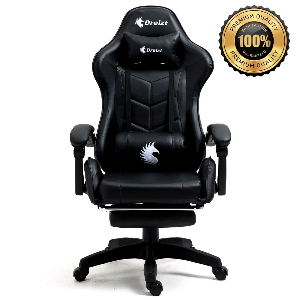 Silla Gamer Ergonómica Dreizt Shine Series Negro Posapies Reclinable