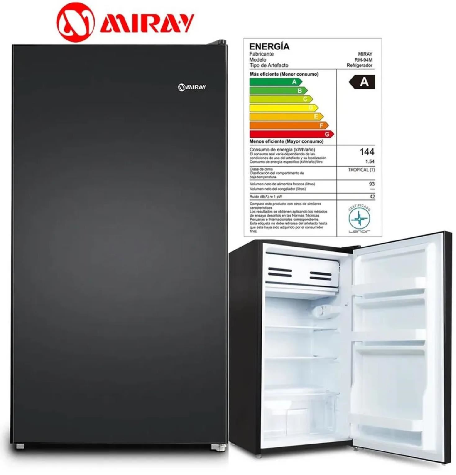 Frigobar – Refrigeradora Miray RM-94M 93L - Negro