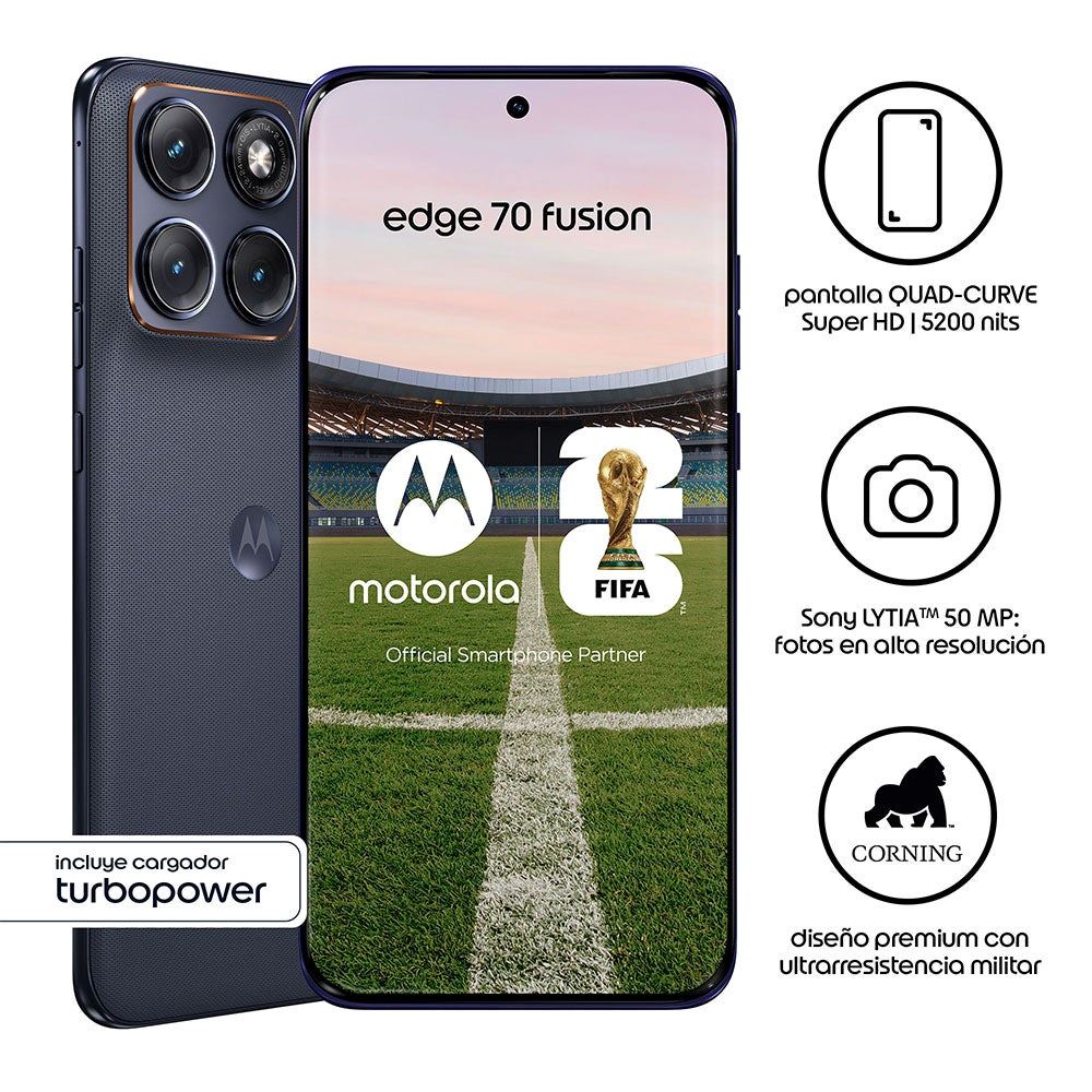 Celular Motorola 256GB 8GB Edge 70 Fusion 6.8" Azul