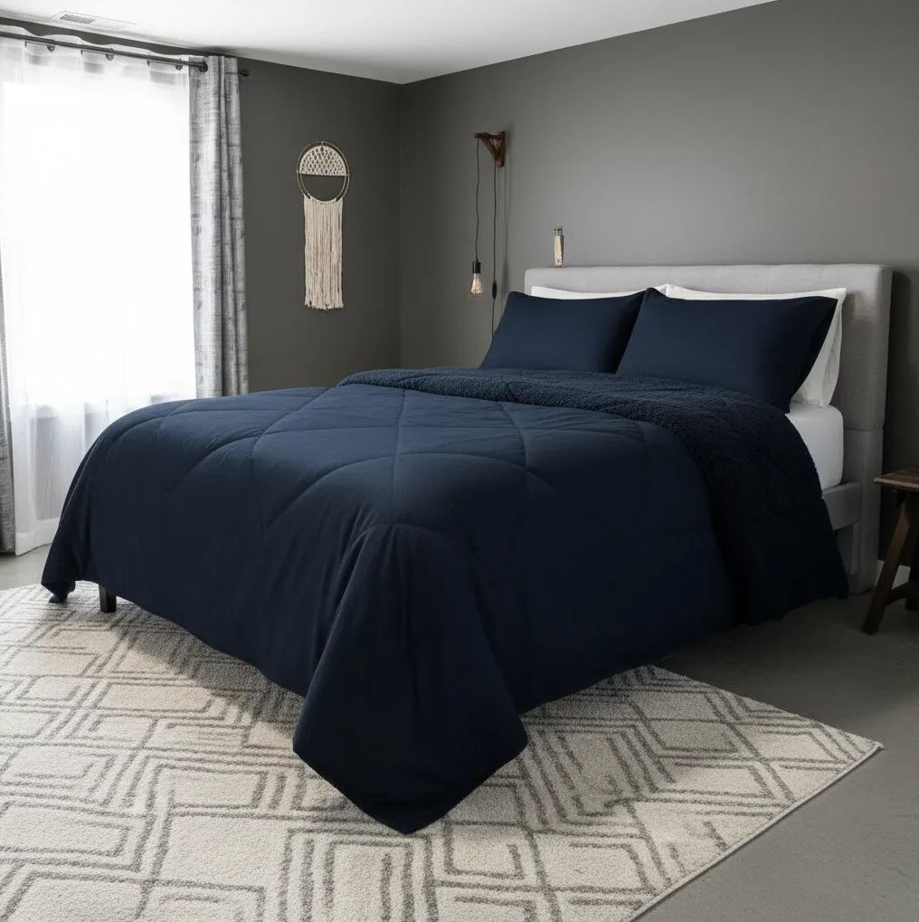 EDREDON CON CARNERO TOTAL BLACK