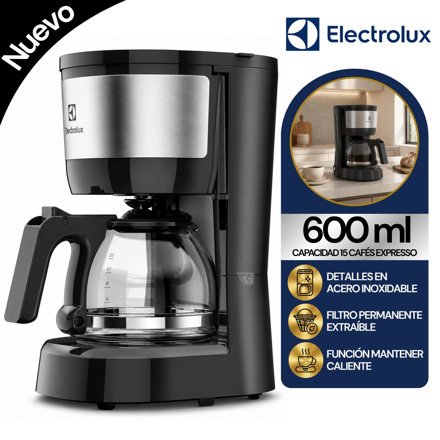 Cafetera Automatica Electrolux (ECM10)