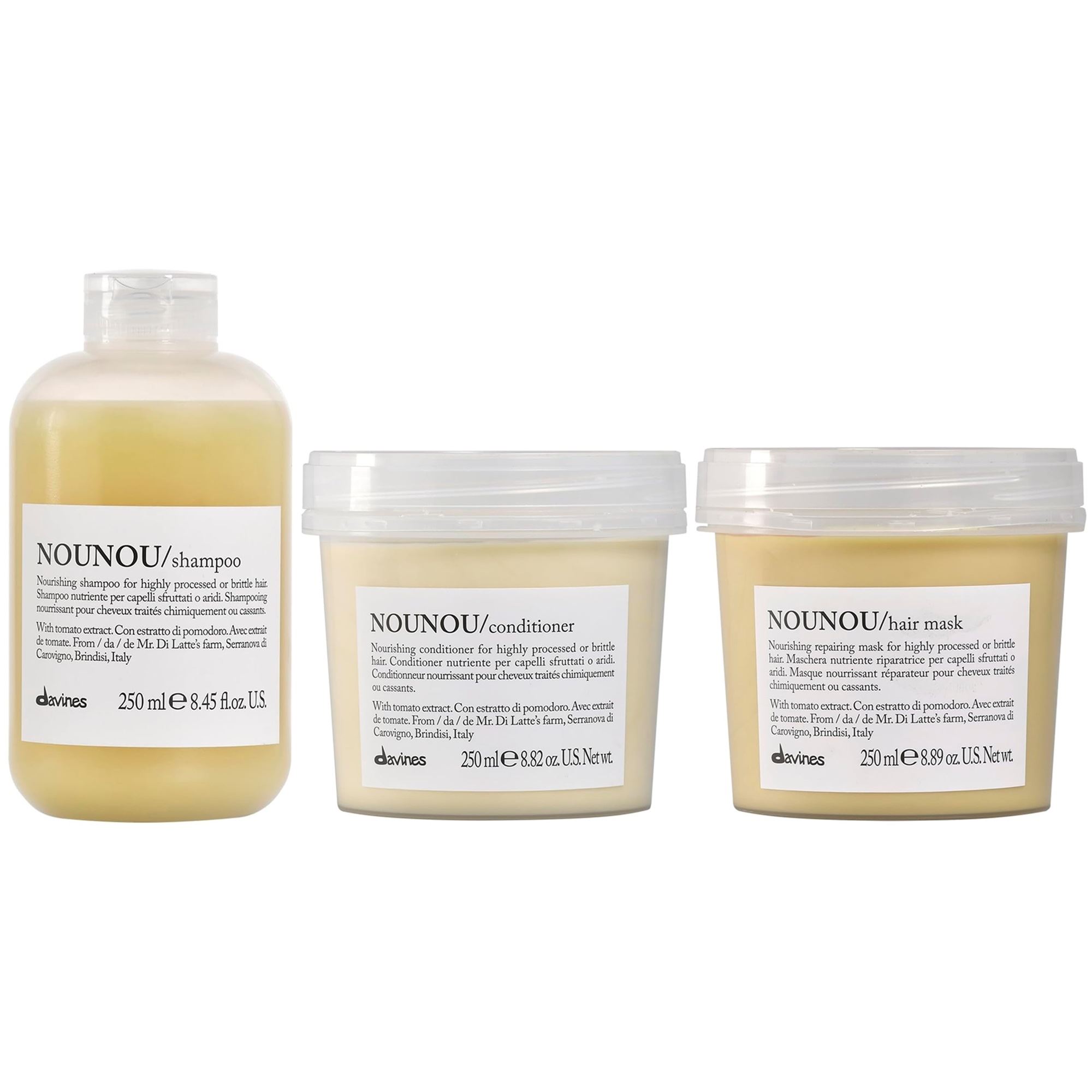Shampoo Nutritivo 250ml + Acondicionador + Mascarilla Davines Nounou