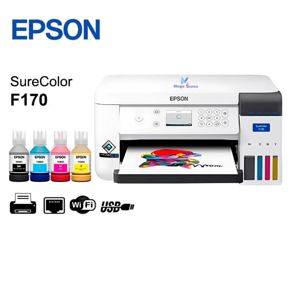 IMPRESORA DE SUBLIMACION EPSON SURE COLOR F170 USB/WIRELESS