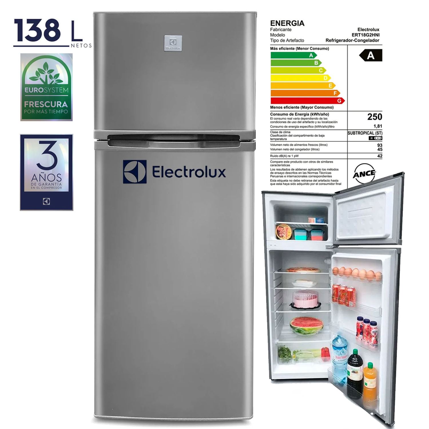 Refrigeradora Electrolux Frost Top Mount 138 Litros ERT18G2HNI