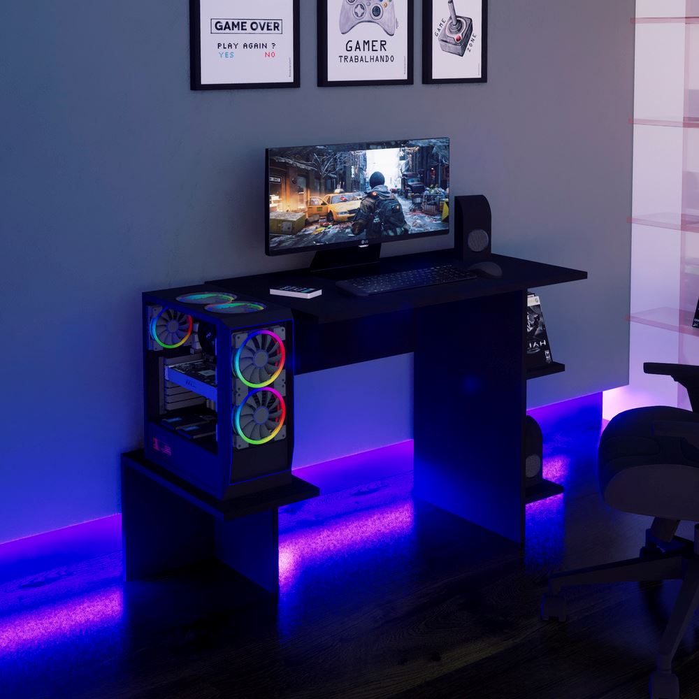 Escritorio Gamer NR 10 121cm Negro Movenda
