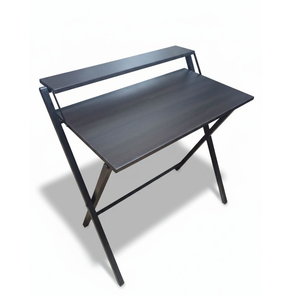 Escritorio Plegable Warny Marrón | Melamina Especial y Estructura Reforzada | Ideal Home Office