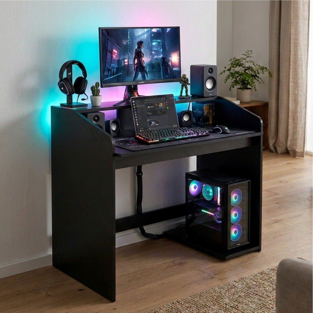 Escritorio Gamer Merci Hogar Neo Negro