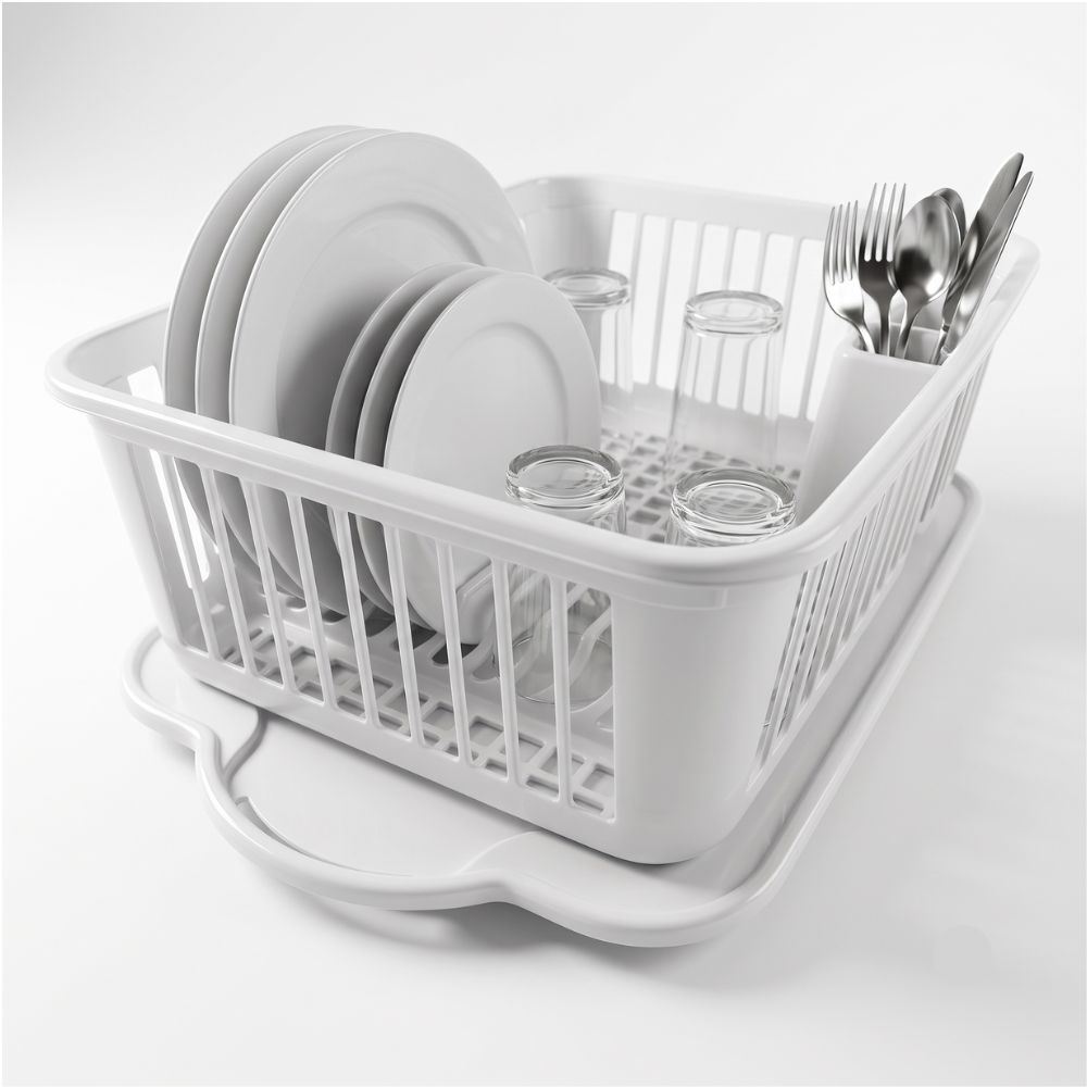 Escurridor de Platos Plastico Firme BLANCO