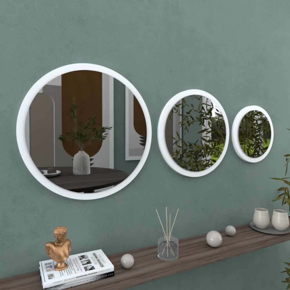 Kit 03 Espejos Circulares 50cm 40cm 30cm Ariel Movenda