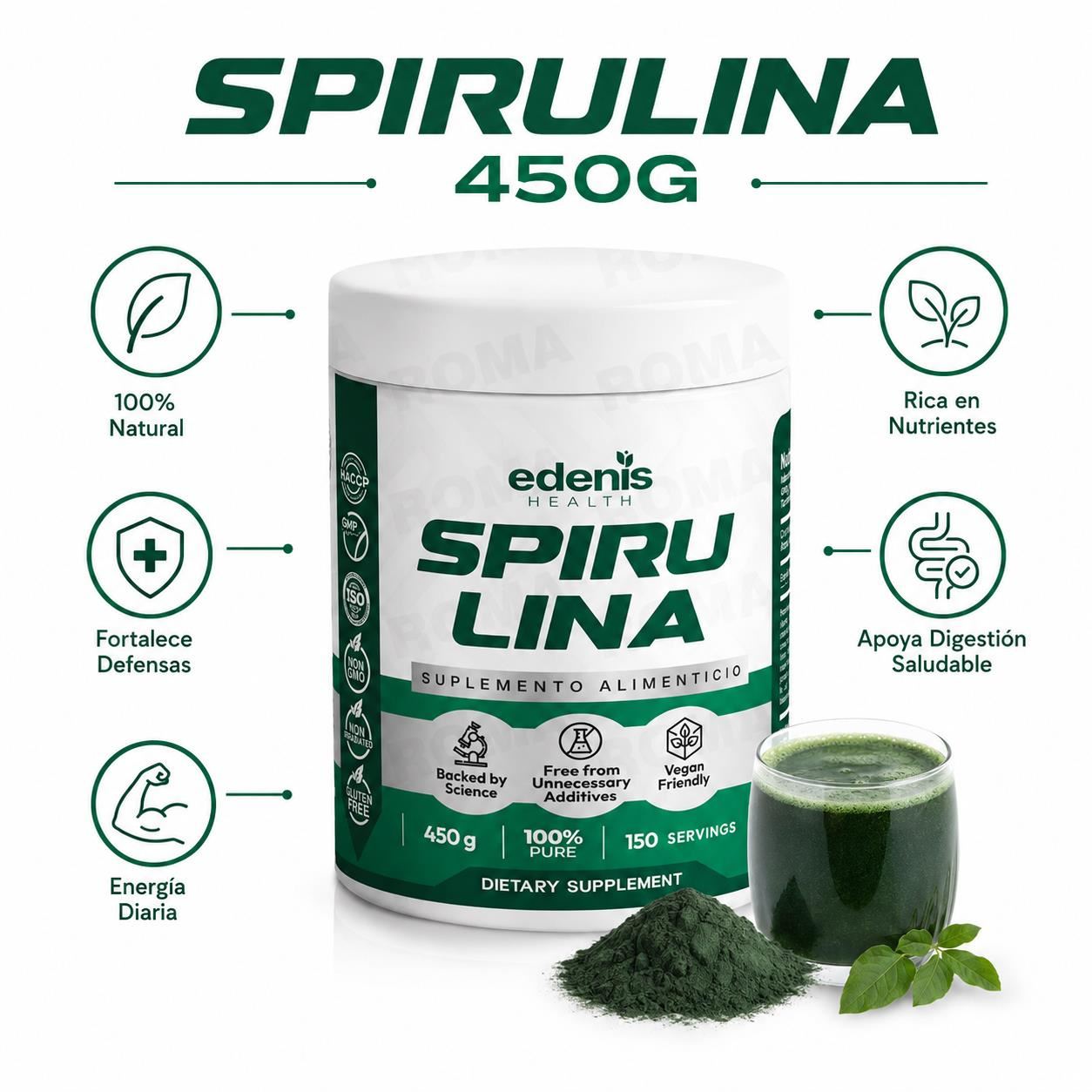 SPIRULINA 450G EDENIS HEALTH