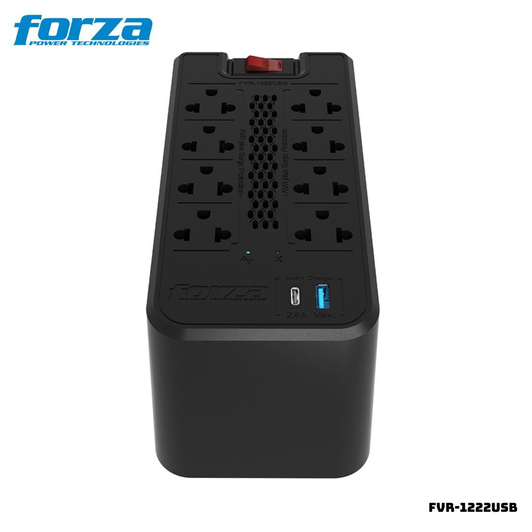 ESTABILIZADOR FORZA 1200VA 600W - FVR-1222USB