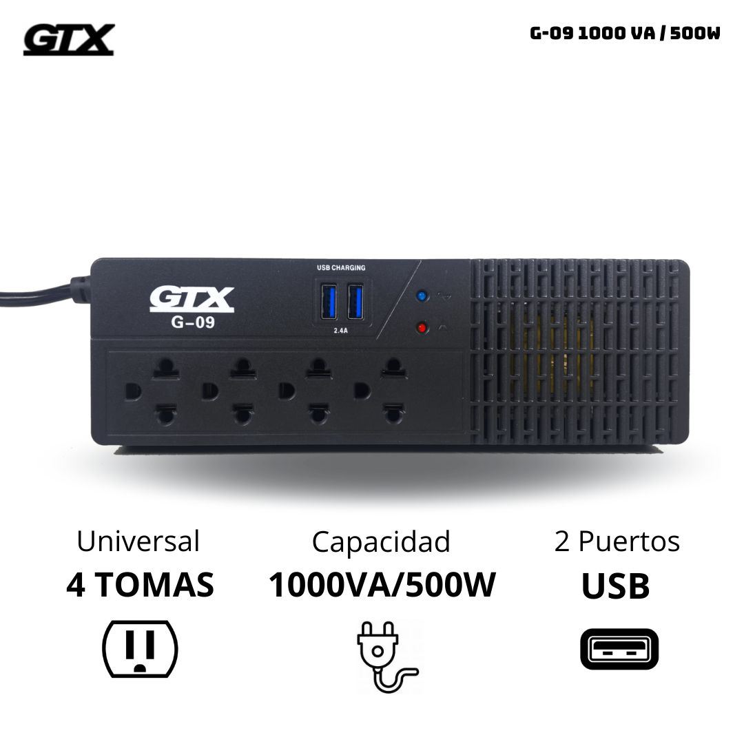 ESTABILIZADOR GTX 1000 VA 500W - G-09