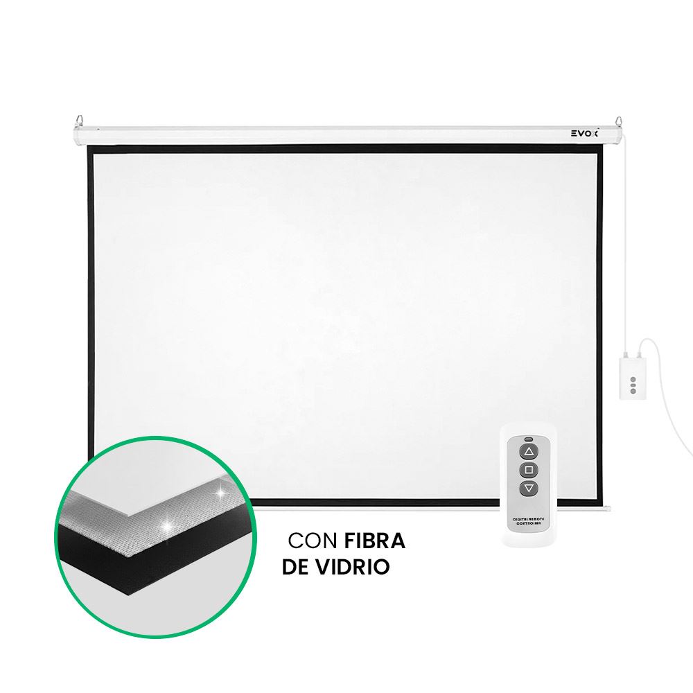 Ecran Evox Eléctrico Fibra de Vidrio 120″ (240x180cm)