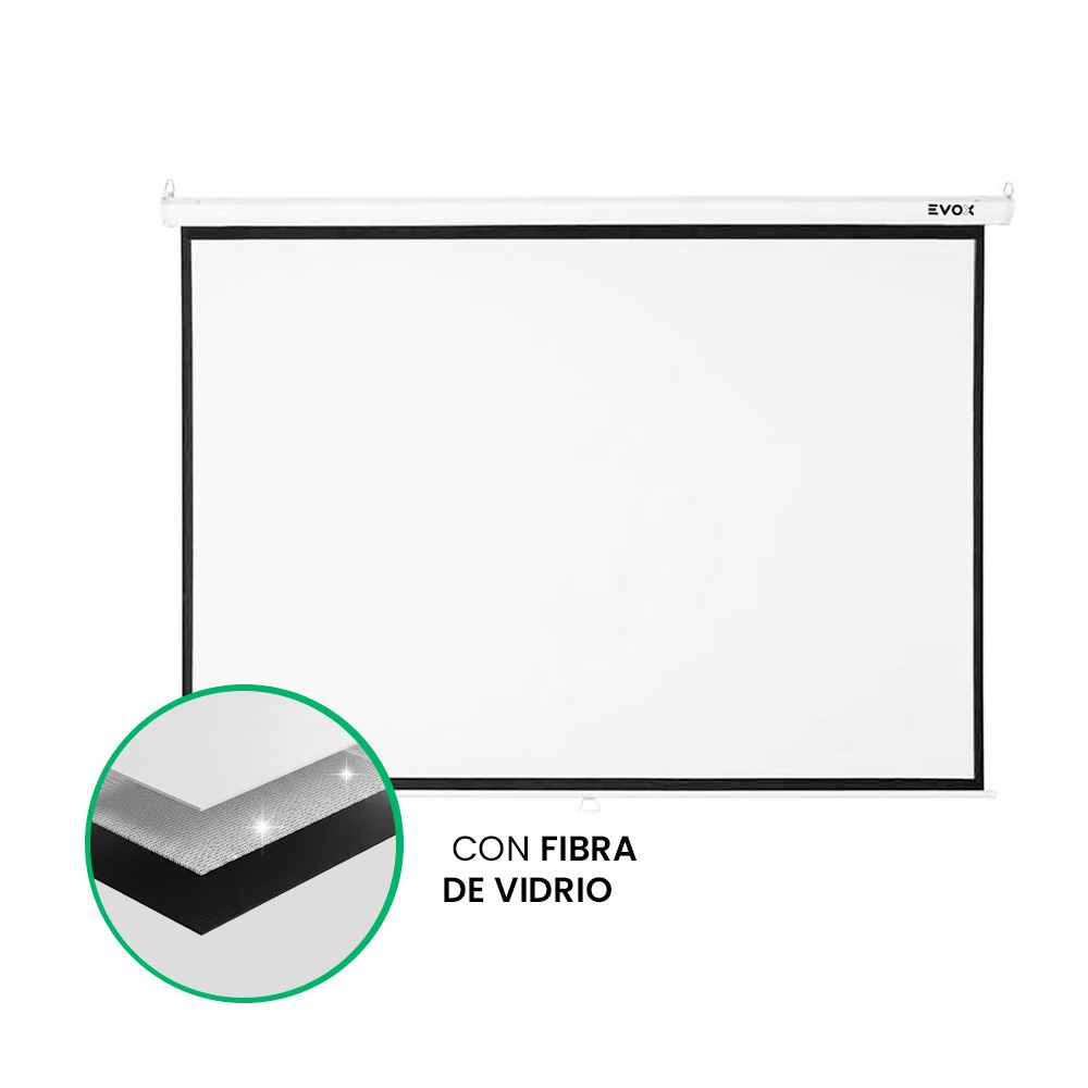 Pantalla Ecran Evox Manual Fibra de Vidrio 120″ (240x180cm)