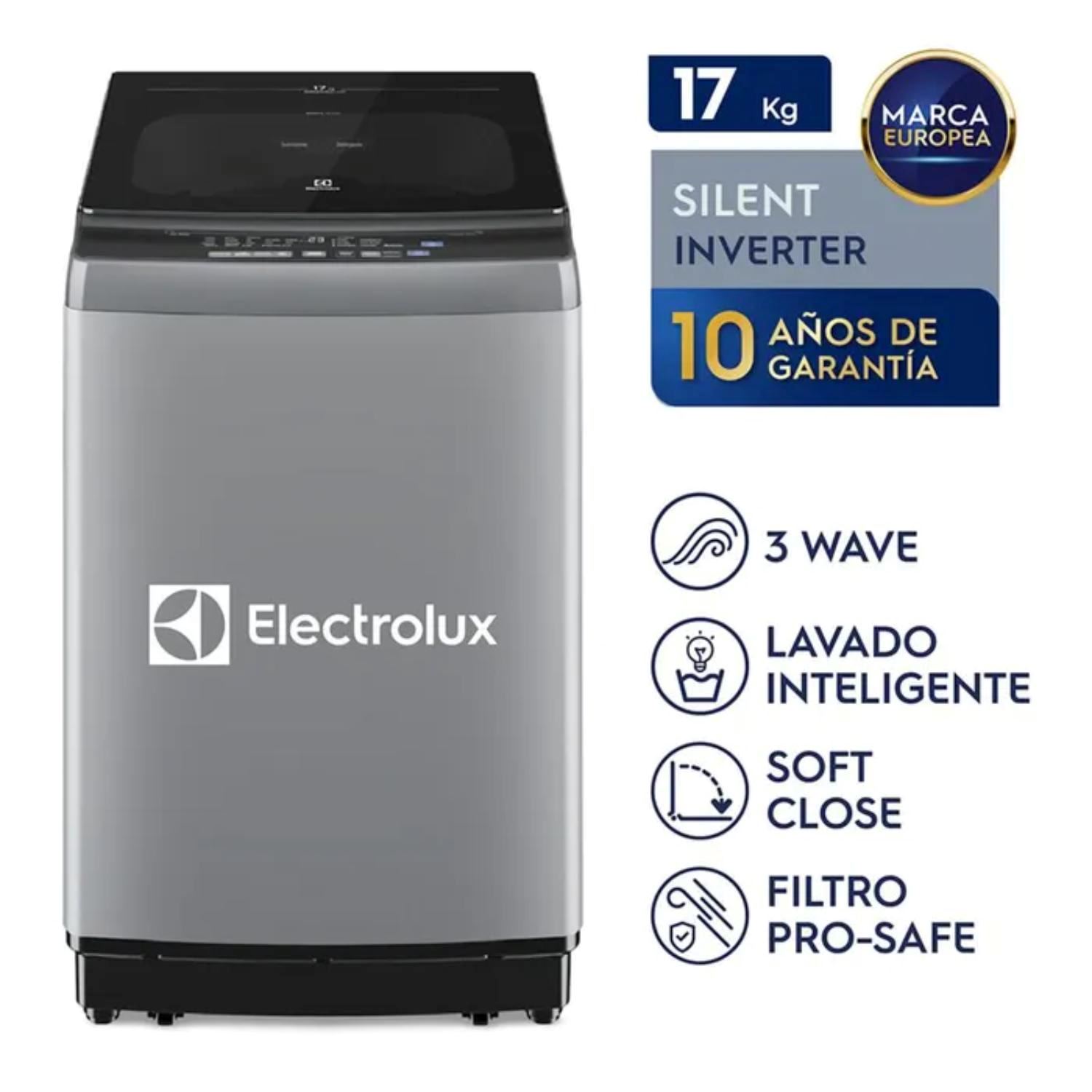 Lavadora Electrolux Carga Superior 17KG Efficient XQ110-9108MB Gris