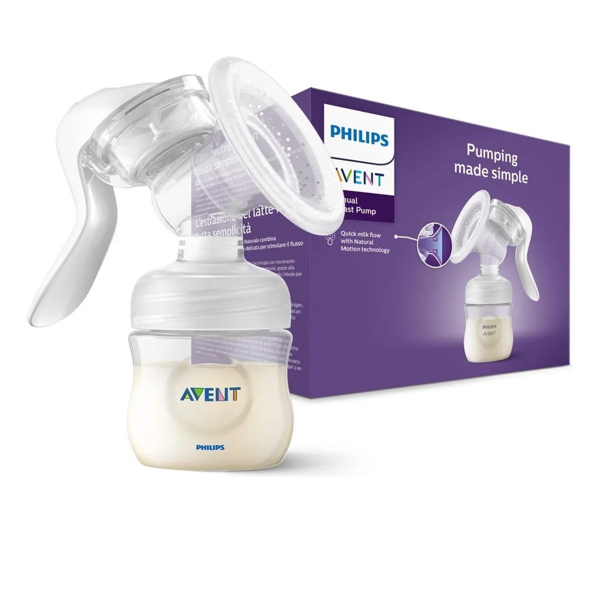 Extractor De Leche Avent Manual Portafil + Biberon Scf430/01