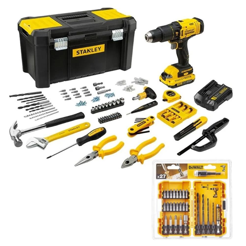 Taladro Percutor 1/2" 20V Inc Bat + Set Accesorios 27 Piezas SCD711C1H-K1