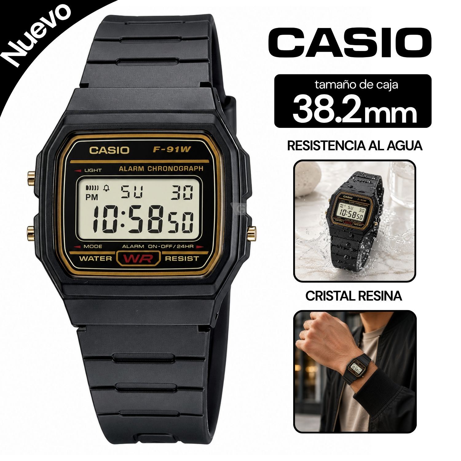 Reloj Casio F-91WG-9 Hombre