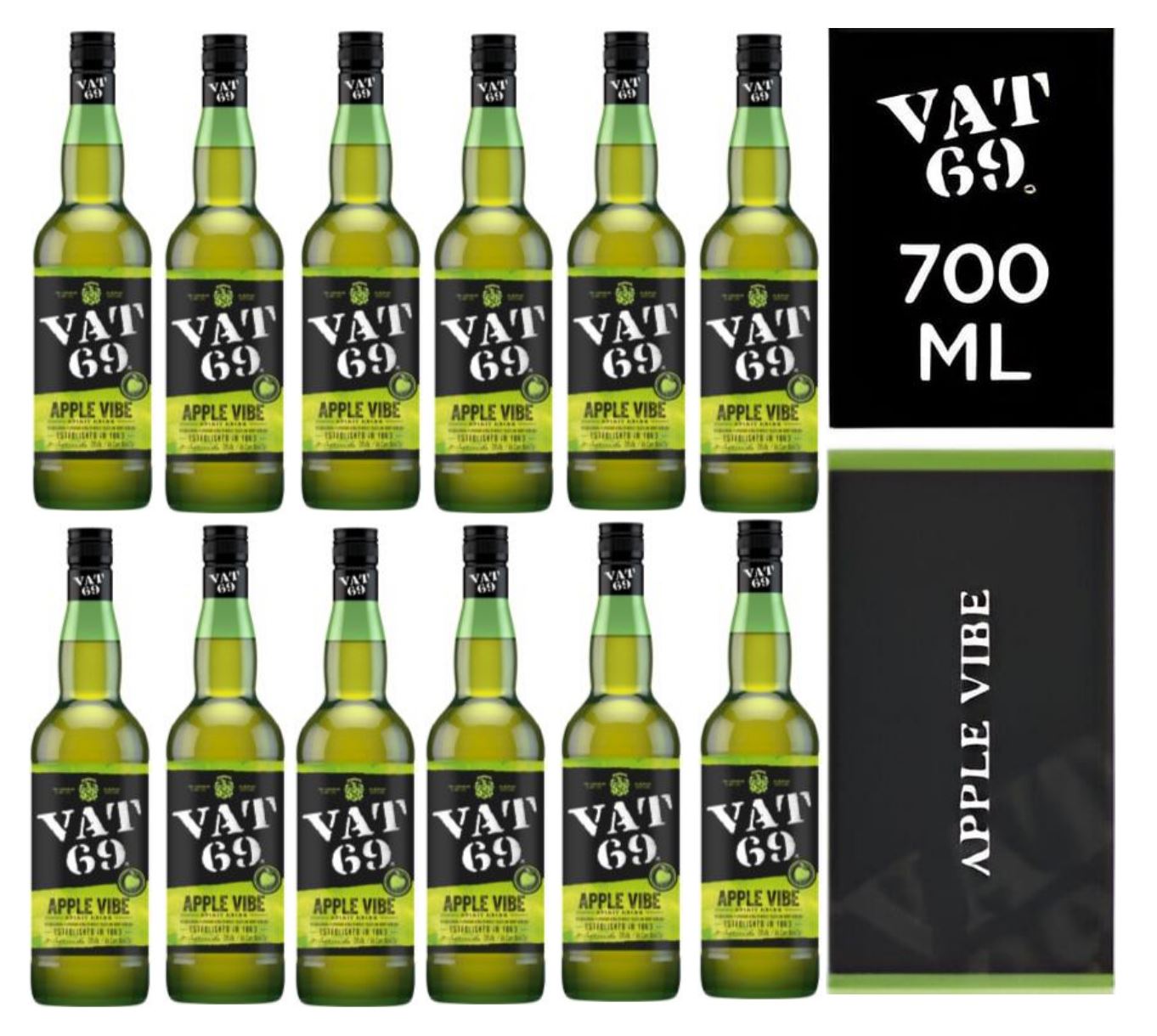 WHISKY VAT 69 Apple 700ML - 12 UND