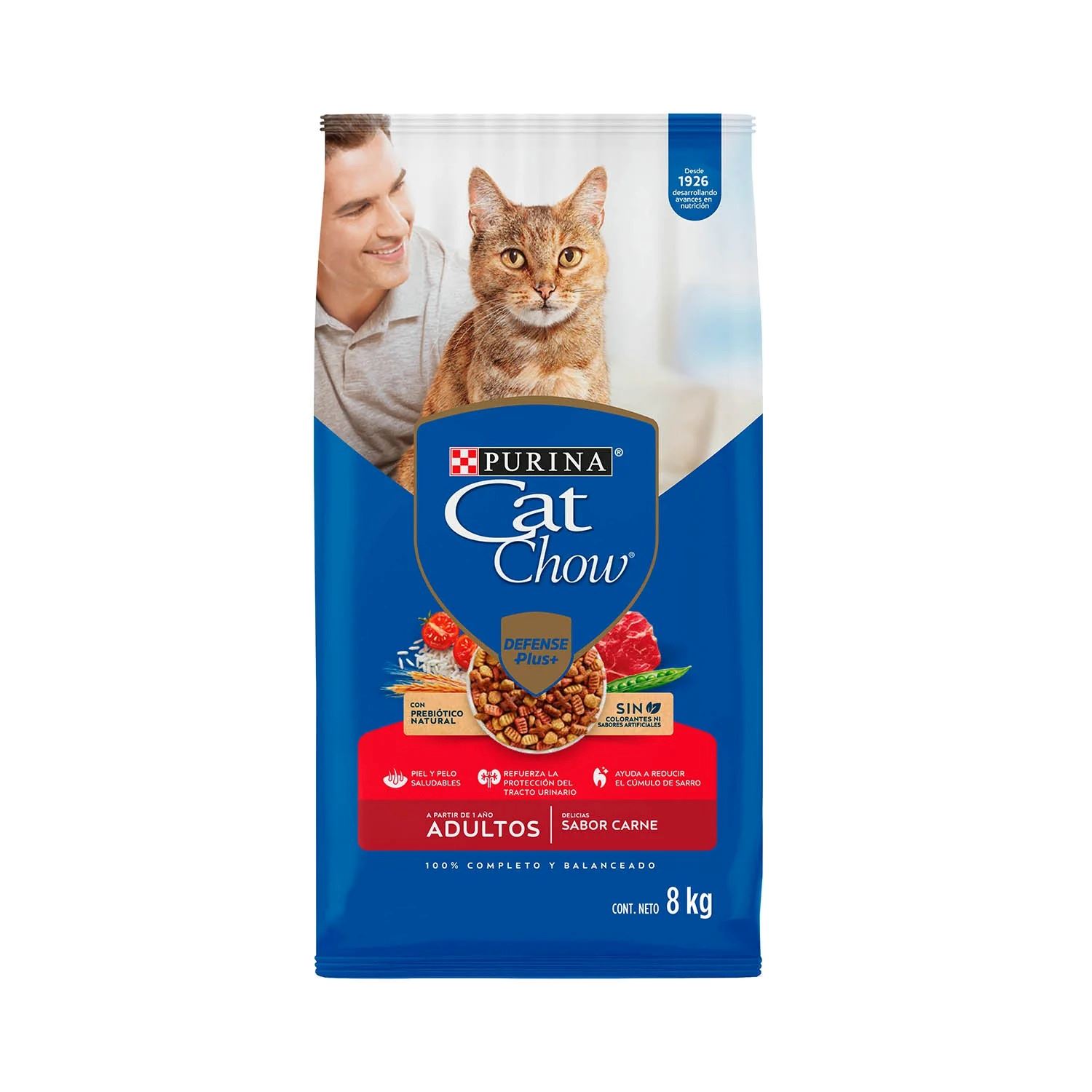 ALIMENTO PARA GATOS CAT CHOW ADULTO SABOR CARNE 8KG