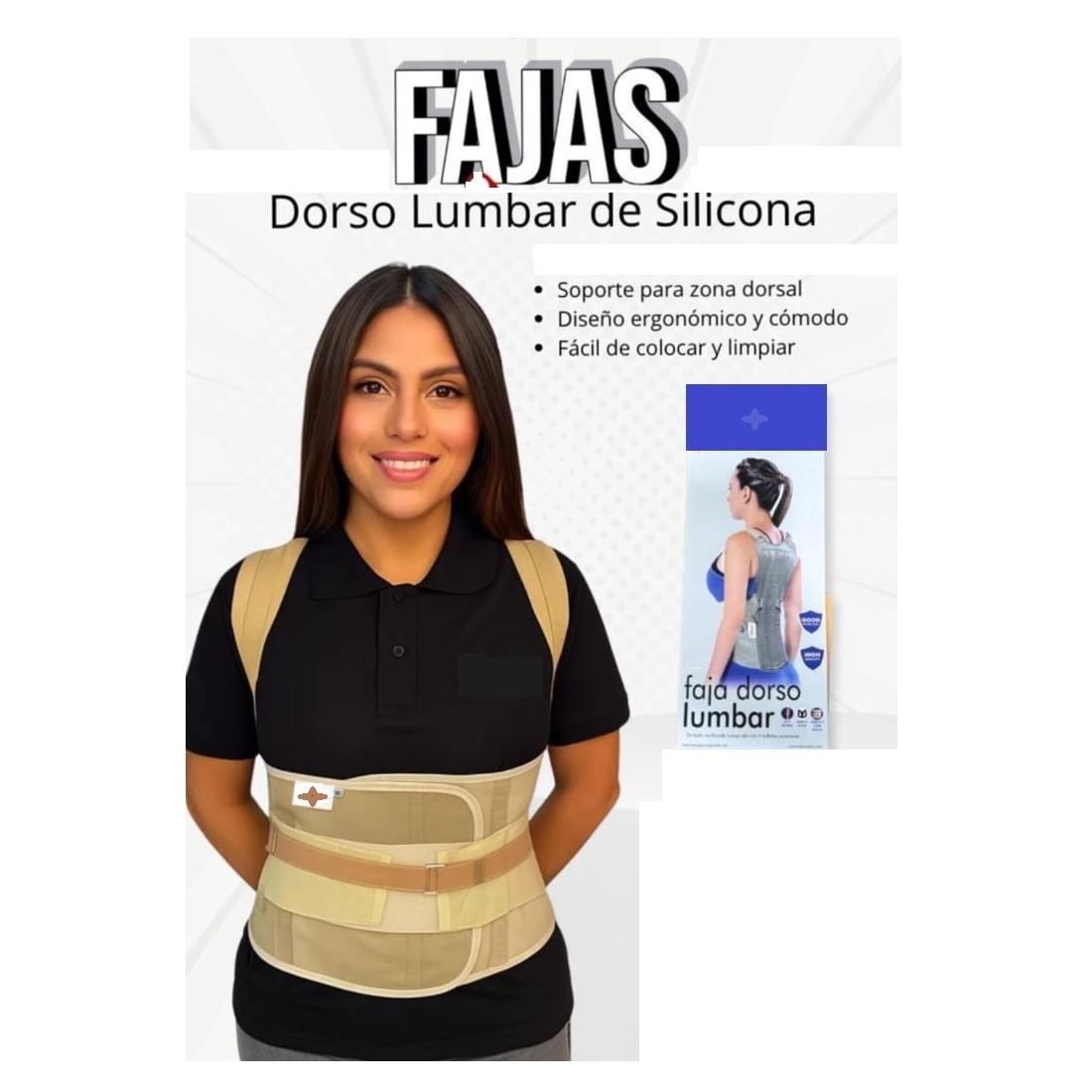 Faja Dorso Lumbar con Soporte de Silicona