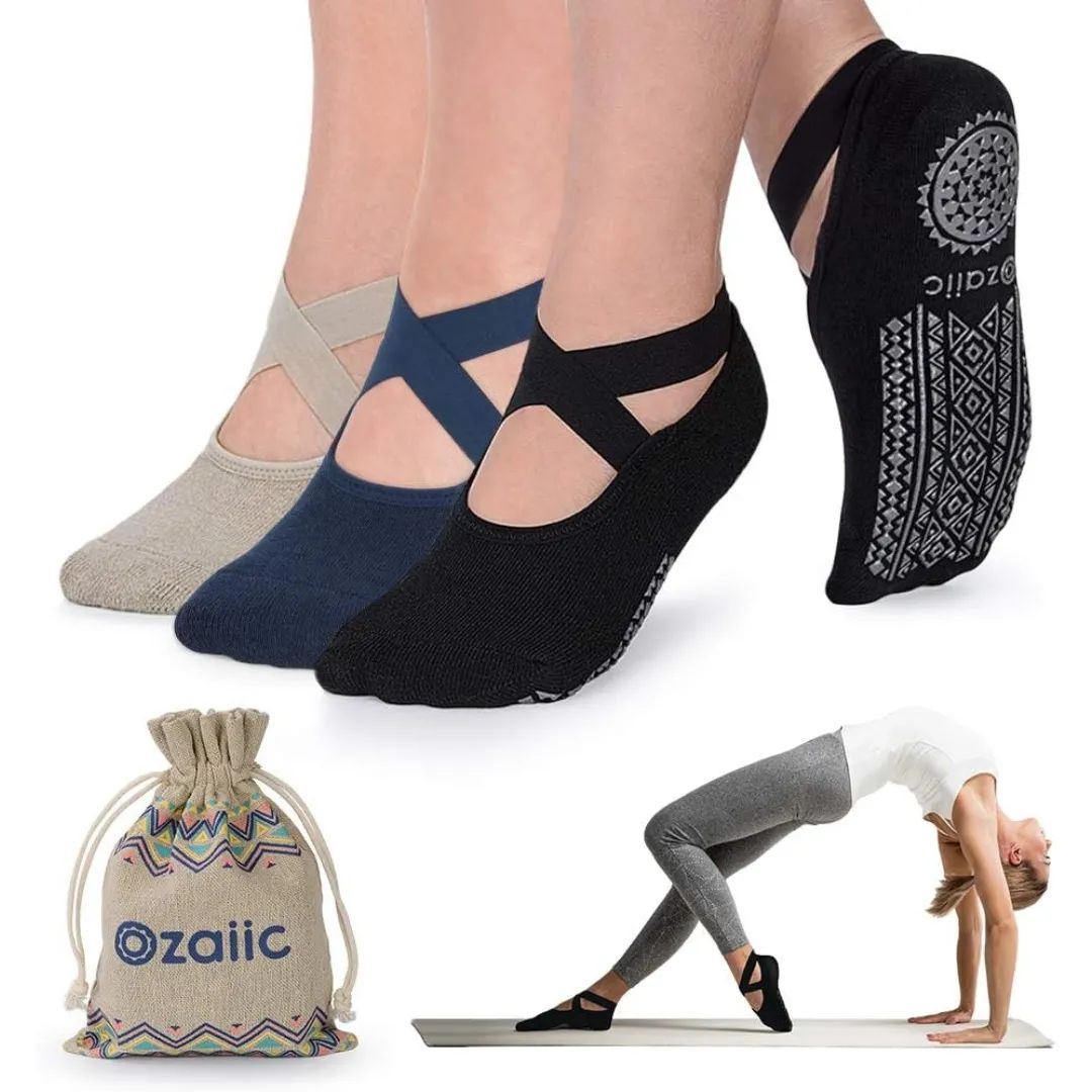 Pack 2 Medias Antideslizantes Para Yoga
