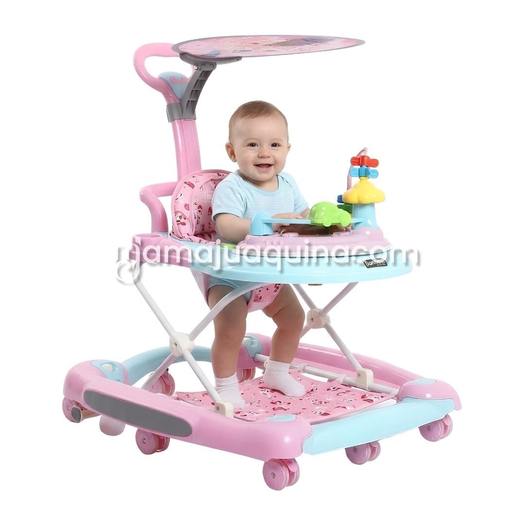 Andador Mecedora «FANCY» con Empujador Light Pink