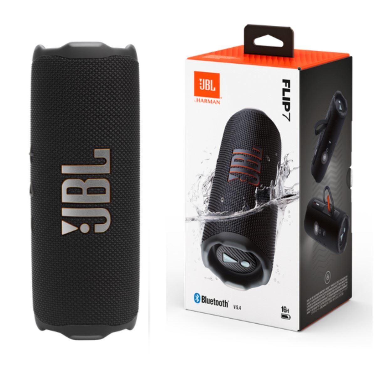 Parlante Bluetooth JBL Flip 7 16H Extra Bass IP67 Negro