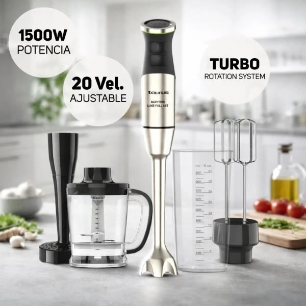 Batidora de Inmersión Taurus Bapi 1500 Luxe Full Set 1500W