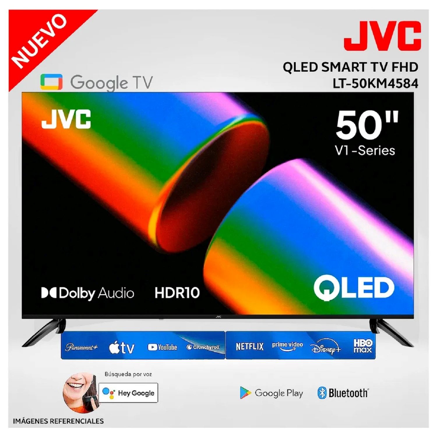 Televisor JVC 50” QLED Google TV FHD LT-50KM4584 (Modelo 2025)
