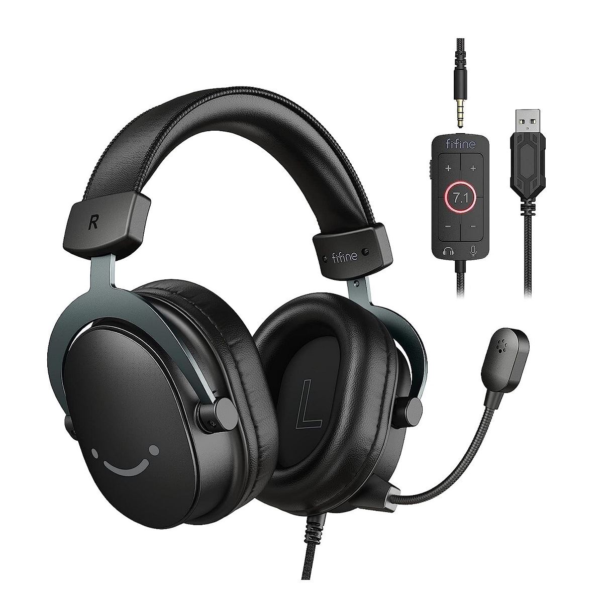 Fifine - Audífono Ampligame H9 Surround Sound 7.1 - Negro