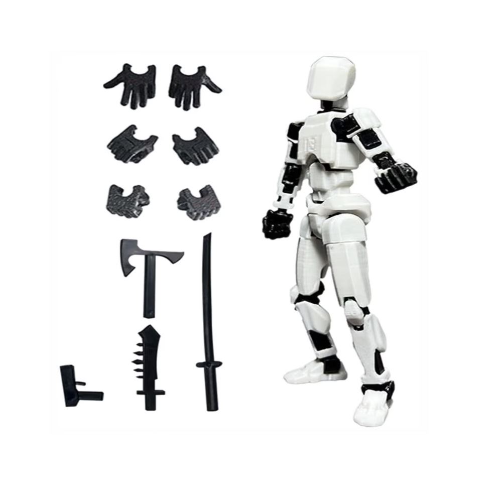 Muñeco Articulado Titan T13 Dummy figura de Accion Blanco