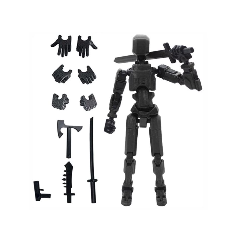 Muñeco Articulado Titan T13 Dummy figura de Accion Negro