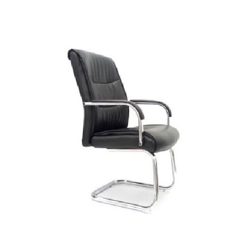 SILLA DE OFICINA GERENCIAL FIJA ERGONÓMICA OV-YORKI CUERO NEGRO
